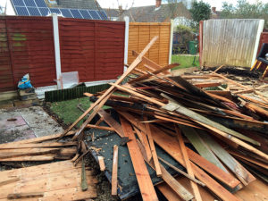 Shed Demolition Step 1
